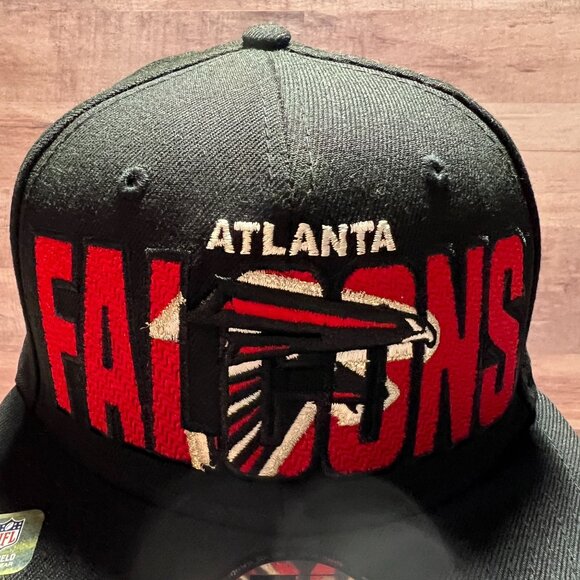 Atlanta Falcons New Era 9Fifty Snapback Black Cap Adjustable Hat 100% Polyester - Picture 3 of 15